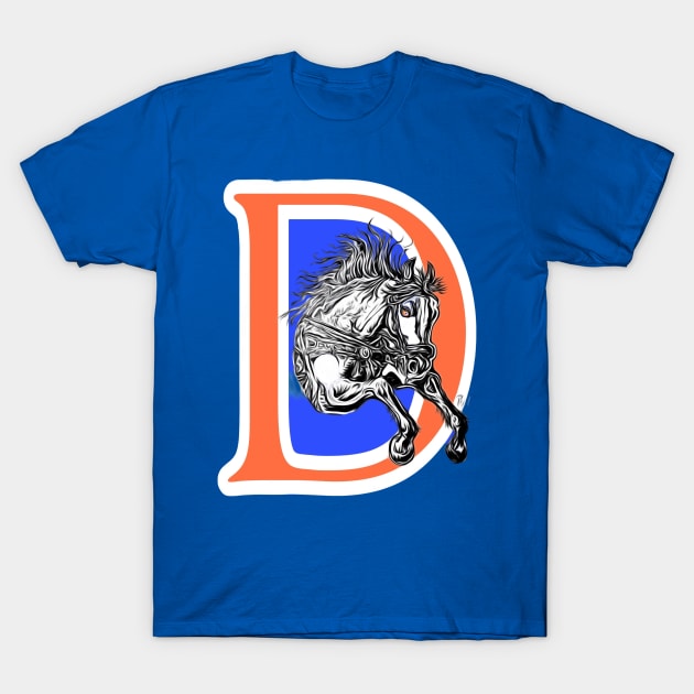 Denver Broncos T-Shirt by Bosko Art Designs